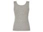 Een grijs, geribbeld tanktop.
