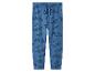 Blauwe joggingbroek voor kinderen met skateboardprint