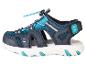 Kindersandalen, donkerblauw en turquoise.