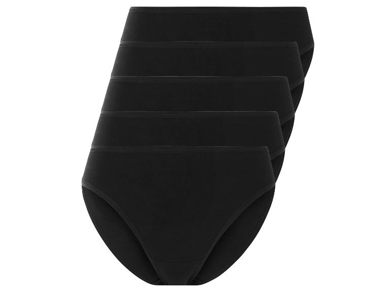 Vier zwarte katoenen slipjes.