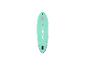 Mintkleurig SUP-board met blauwe accenten en een zwart handvat