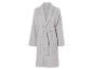 Een grijze badjas met een ceintuur, van het merk Zanzibar.