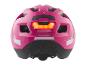 Roze fietshelm met achterlicht en reflecterende details