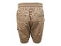 Bruine shorts met elastische taille en zakken, achteraanzicht.