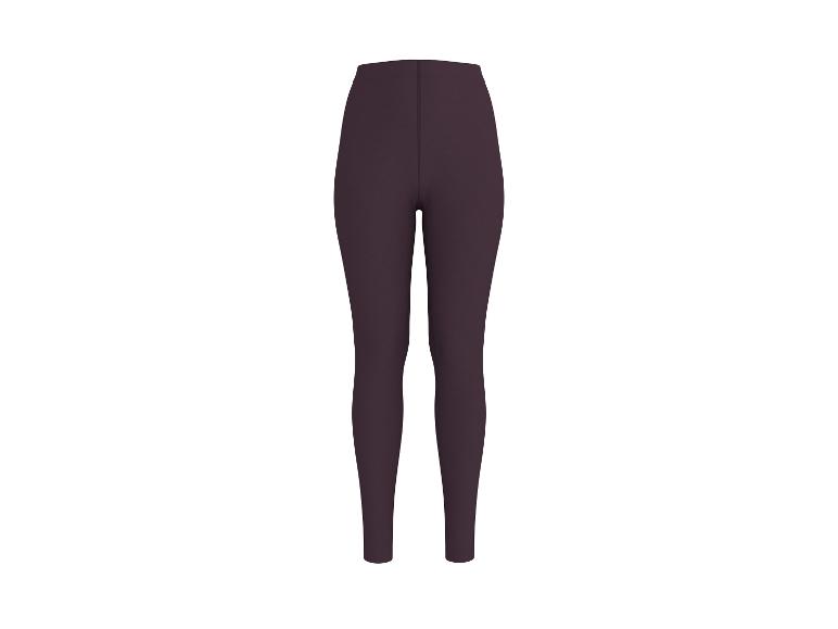 Donkerbruine dameslegging met hoge taille.