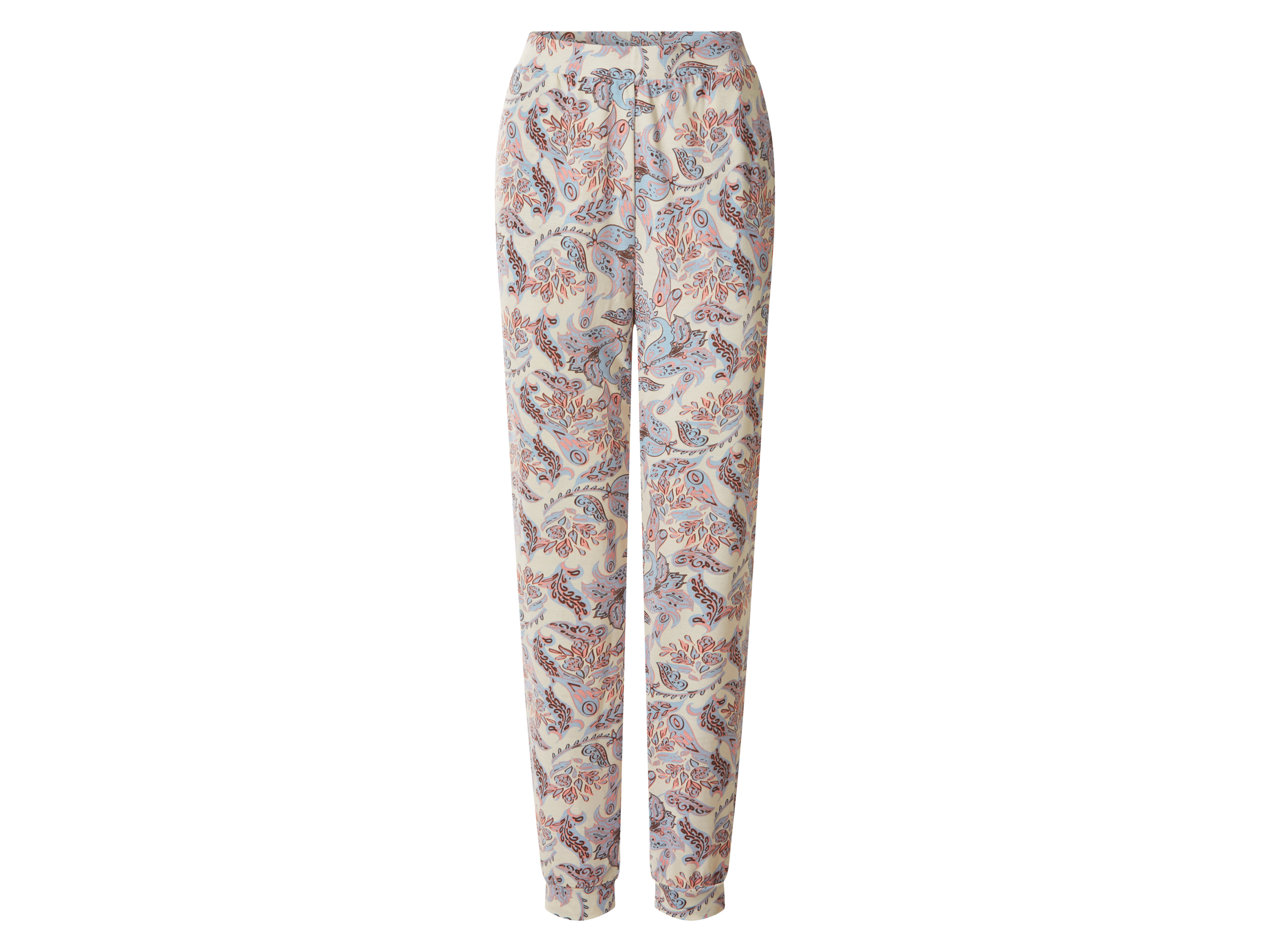 ESMARA Dames broek (Print/blauw/wit, S (36/38))