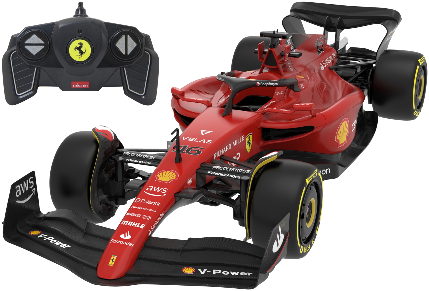 JAMARA Bestuurbare auto Ferrari F1-75 of Oracle Red Bull Racing RB, 1:18