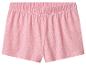 Roze stippen shorts met elastische tailleband.