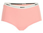 Een roze onderbroek met een witte tailleband met het merk MCXX.