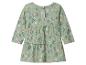 Groene babyjurk met bloemenprint en lange mouwen