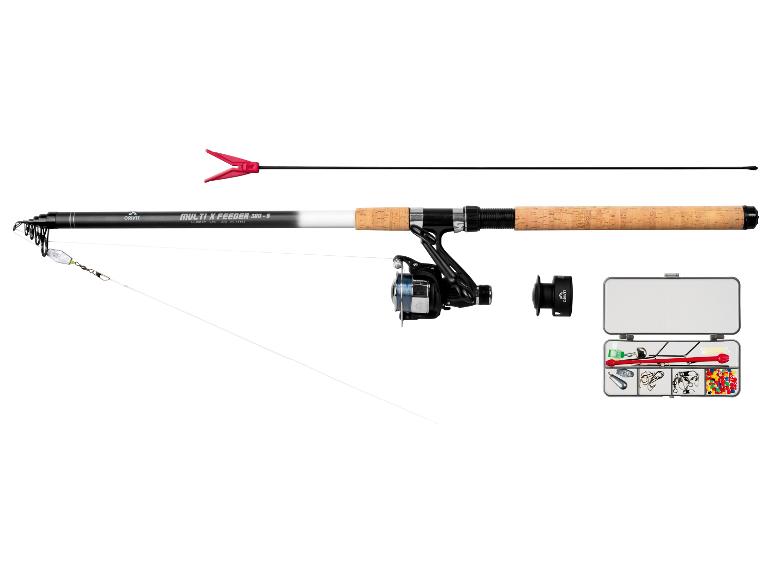 Crivit visset: Multi-X Feeder hengel, molen en accessoires.