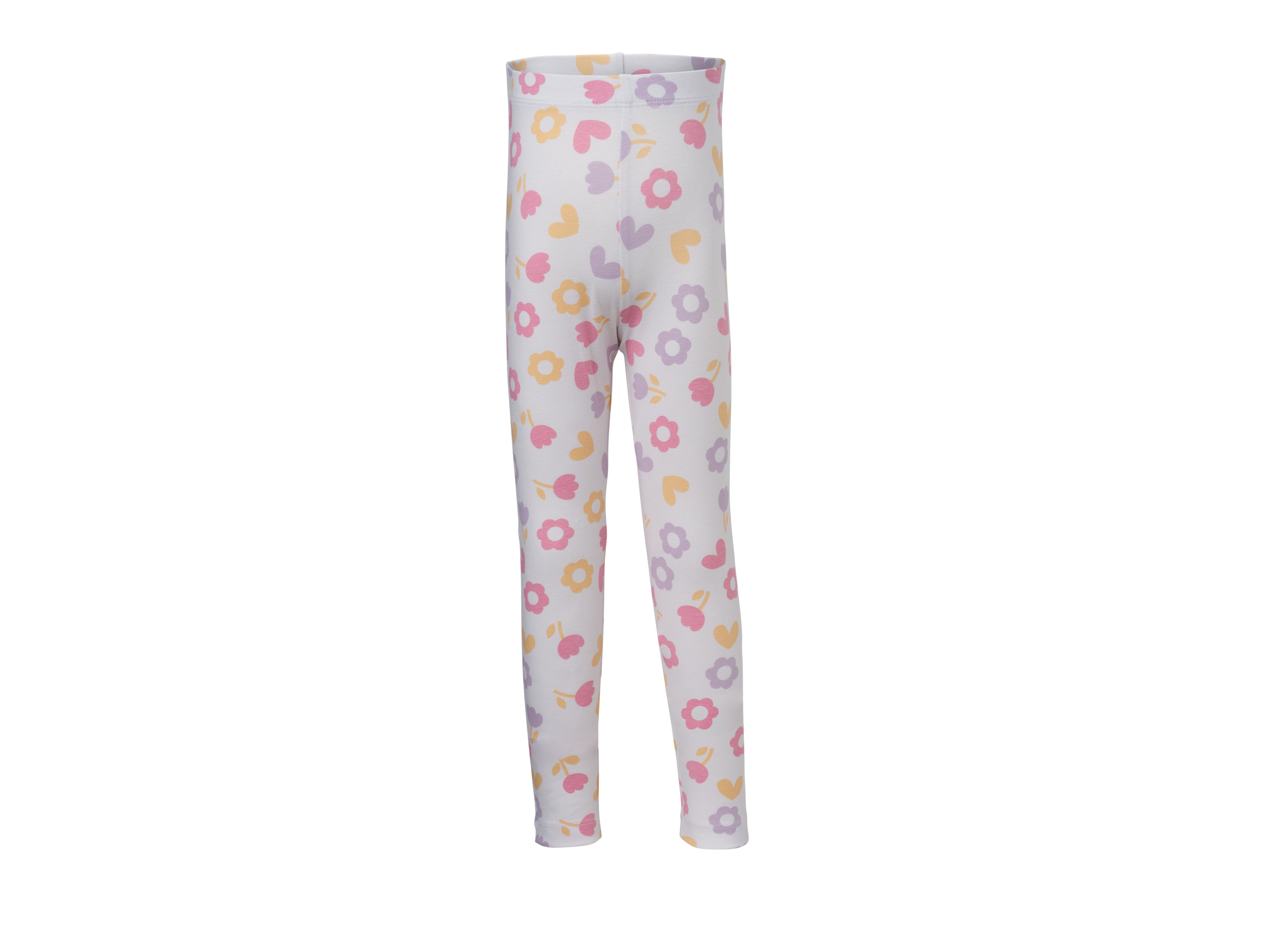 LUPILU Set van 2 kinder leggings (Wit/lila, 98/104)