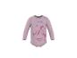 Lila babyromper met lange mouwen en cartoonprint
