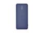 Blauwe powerbank met het woord 'TRONIC' erop gestanst.