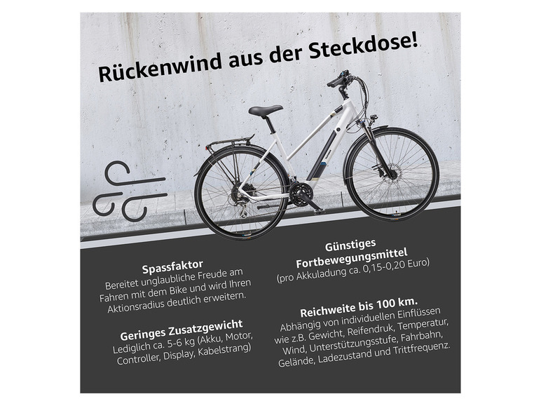 Een witte elektrische fiets van Telefunken.