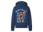 Donkerblauwe hoodie met gamekarakterprint en „Minecraft”-tekst.