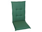 Groene tuinstoel kussen met hoge rugleuning.