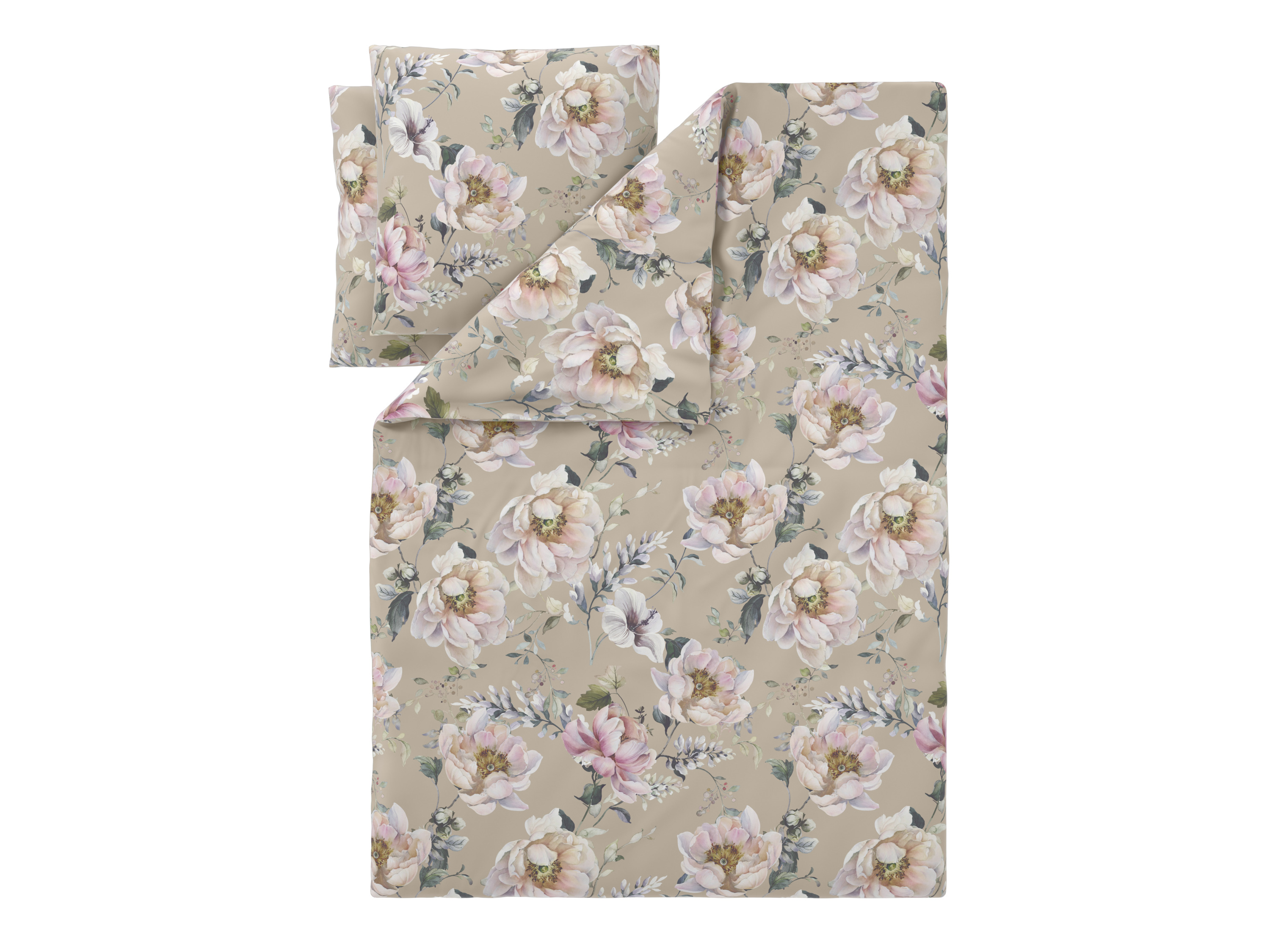 LIVARNO Satijnen dekbedovertrek 240 x 220 cm (Beige)