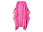 Roze deken met mouwen en zakken met pootafdruk.
