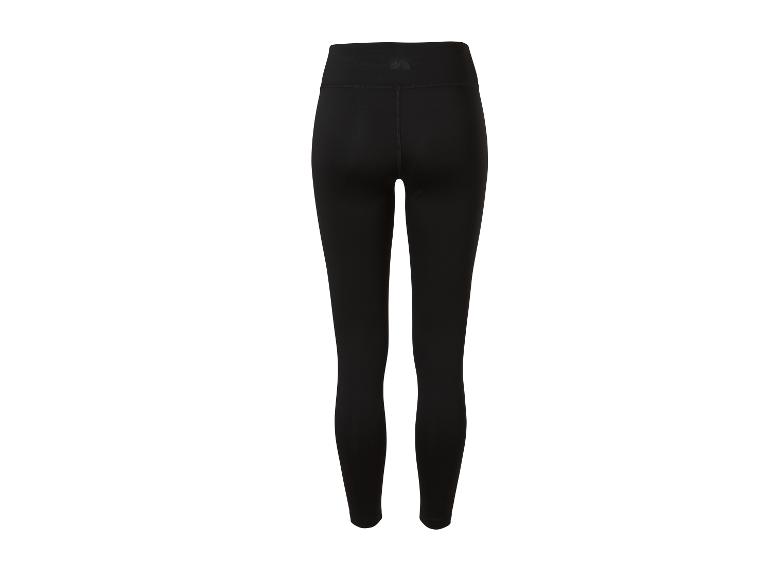 Zwarte sportlegging voor dames met hoge taille, achteraanzicht