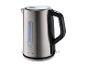 Roestvrijstalen waterkoker met zwart handvat en waterniveau-indicator