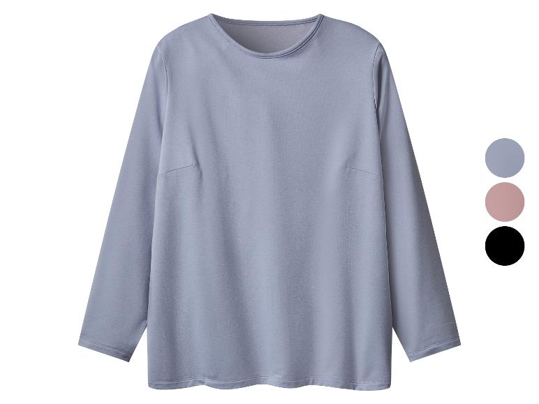 T-shirt met lange mouwen in grijsblauwe kleur met drie kleuropties.