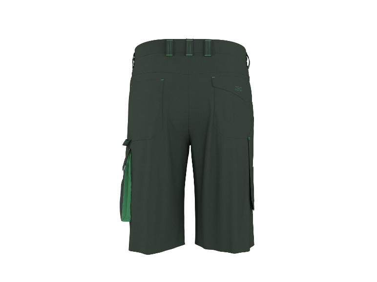 Groene werkshorts met zijzakken en groene details