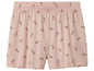Roze shorts met bloemenprint.