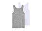 Twee tanktops, grijs en wit.