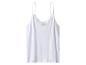 Witte camisole met V-hals en kant.