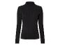 Zwart geribbeld turtleneck shirt.