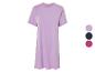 Lila t-shirt jurk en andere kleuren.