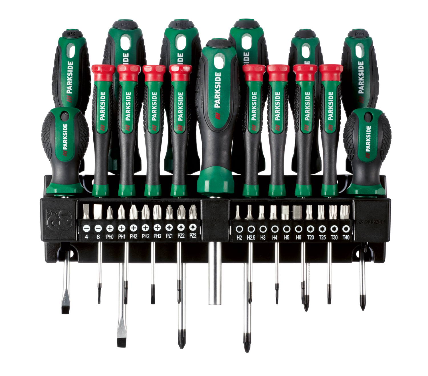 PARKSIDE Schroevendraaierset met wandhouder