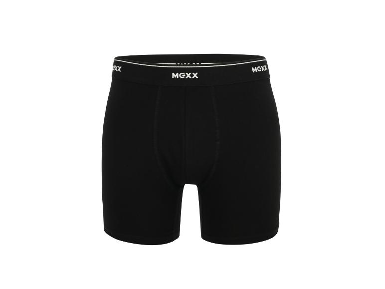 Zwarte heren boxershort met witte tailleband en tekst.