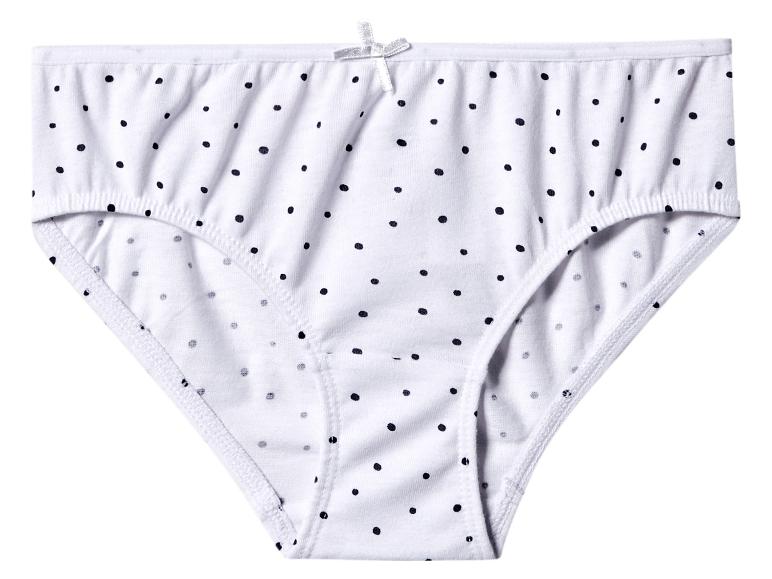 Witte slip met zwarte stippen en een klein strikje