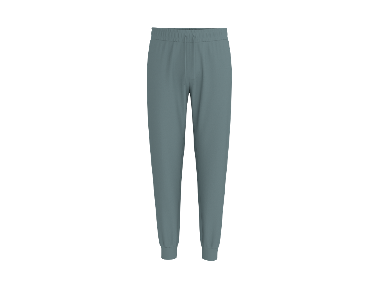 Heren grijsgroene joggingbroek met trekkoord.