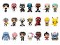 Funko Pop figurencollectie van film-, strip- en animepersonages.