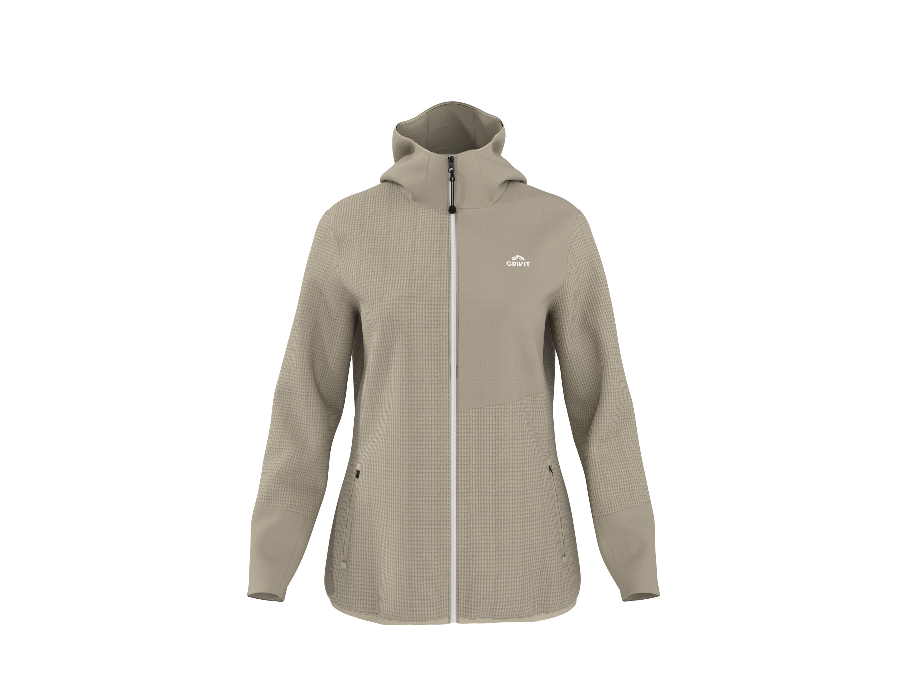 CRIVIT Dames sportjack met powerstretch (Beige, M (40/42))