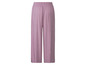 Lila broek met elastische tailleband.