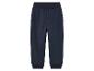 Donkerblauwe joggingbroek met elastische tailleband.
