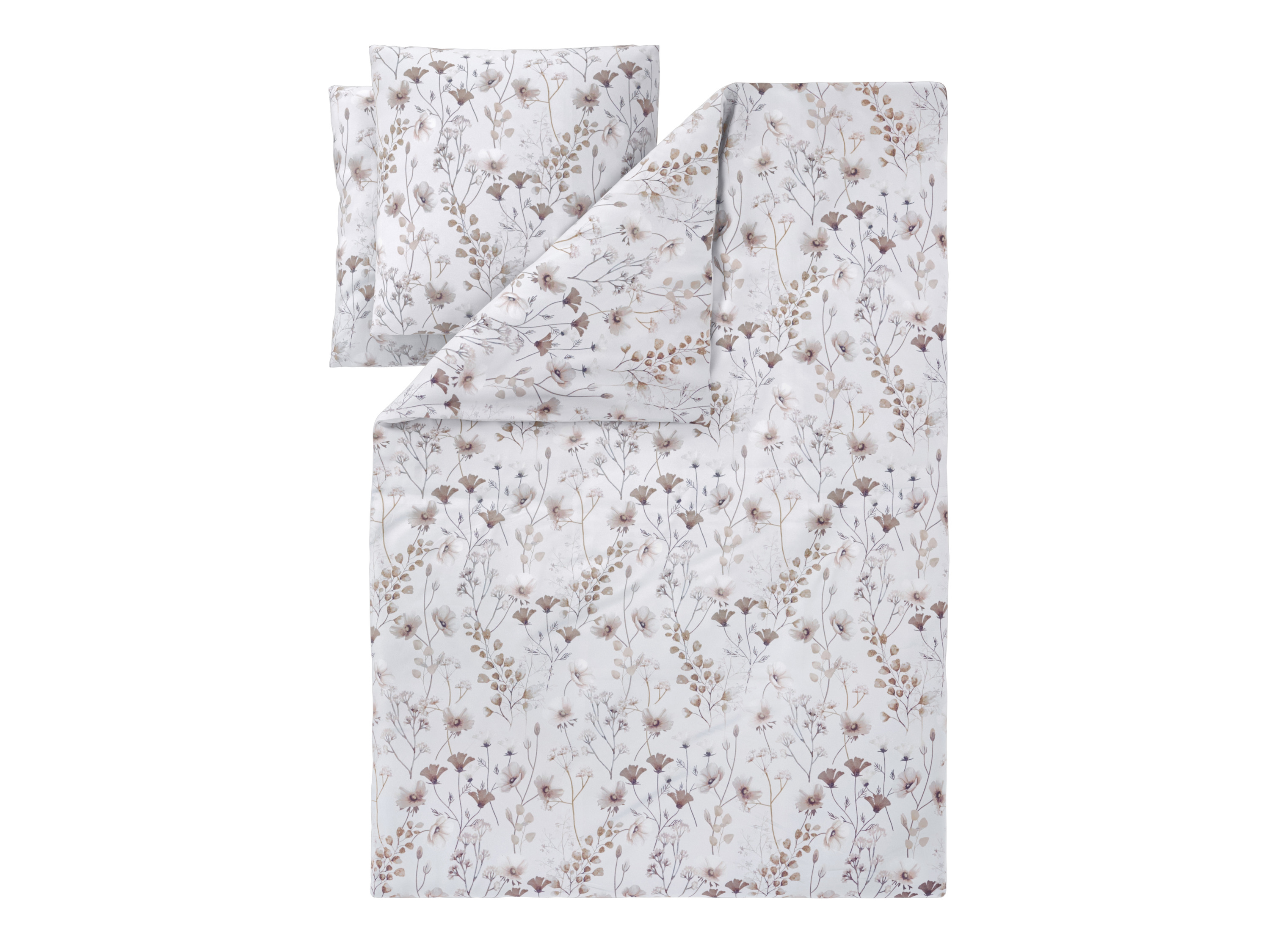 LIVARNO Polyester satijn dekbedovertrek, 240 x 220 cm (wit)