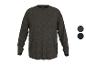 Donkergrijs heren T-shirt met lange mouwen en ronde hals.