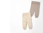 Twee baby broeken, beige en taupe, casual stijl.