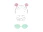 Zeemeermin-thema poppenaccessoires: hoofdband, ketting en zonnebril