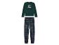 Groene pyjama met lange mouwen met 'NY State' print en geruite broek.