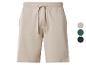 Beige sweatshorts met trekkoord en logo, met kleurstalen