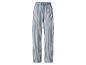 Grijzeblauwe gestreepte pyjamabroek.