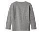 Grijs T-shirt met lange mouwen, achterkant.