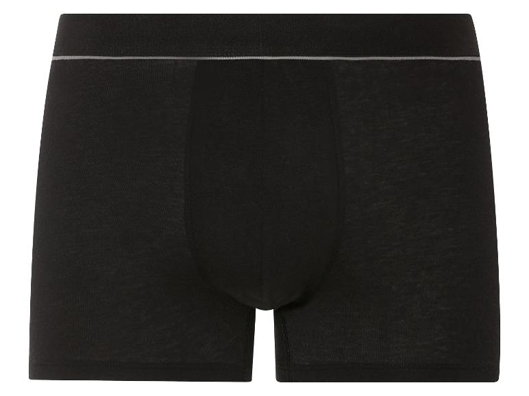 Zwarte boxershorts met een dunne grijze rand.