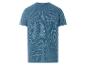 Donkerblauw heren t-shirt met textuur.